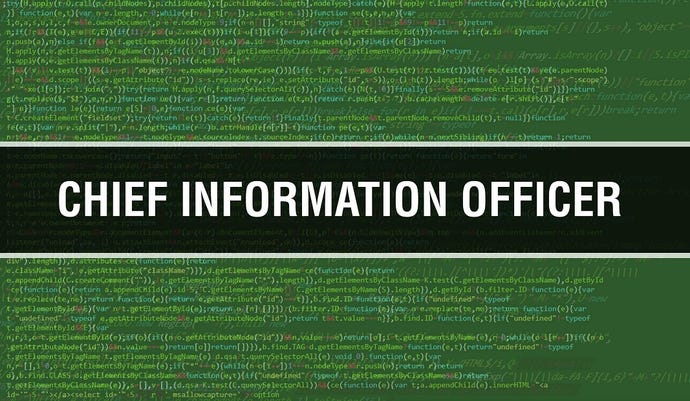 words chief information officer against a green background